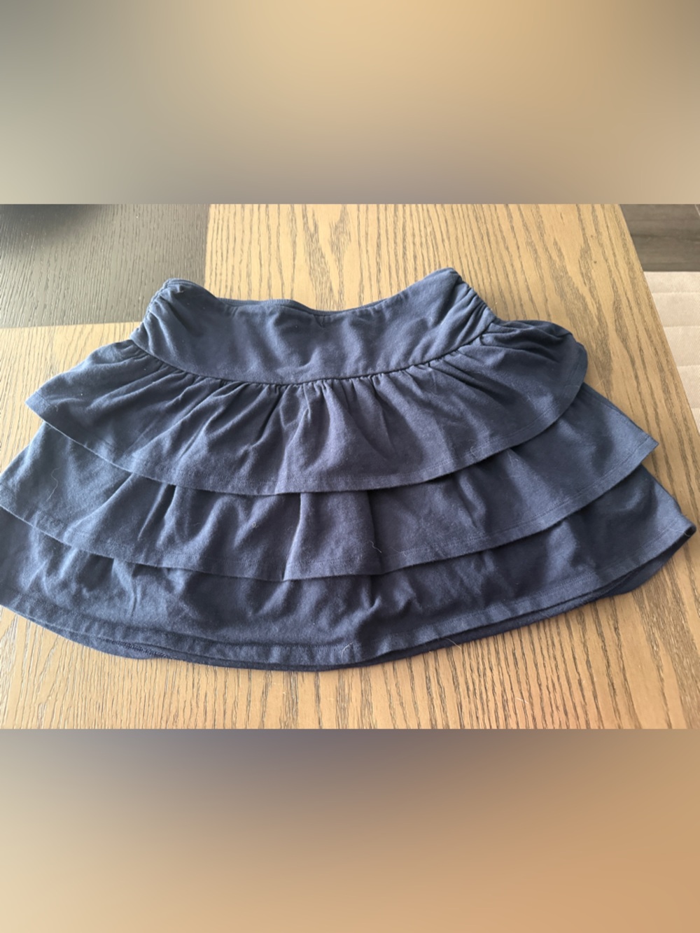Hollister Navy Tiered Ruffle Mini Skirt